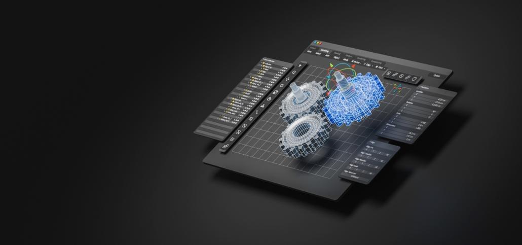 Detaillierte Darstellung eines 3D-Bildschirms, der komplexe mechanische Komponenten visualisiert, ideal für Ingenieure und Designer zur Optimierung von Entwicklungsprozessen