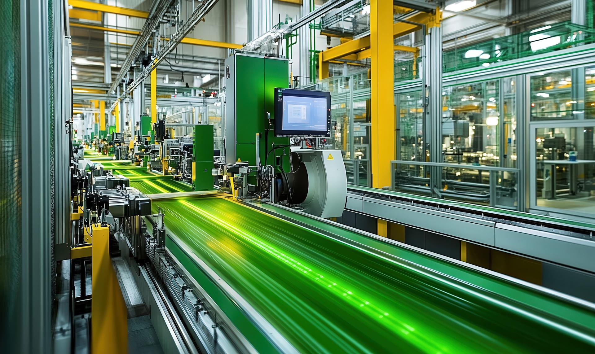 Hochautomatisierte Linie mit Umreifungsgerät