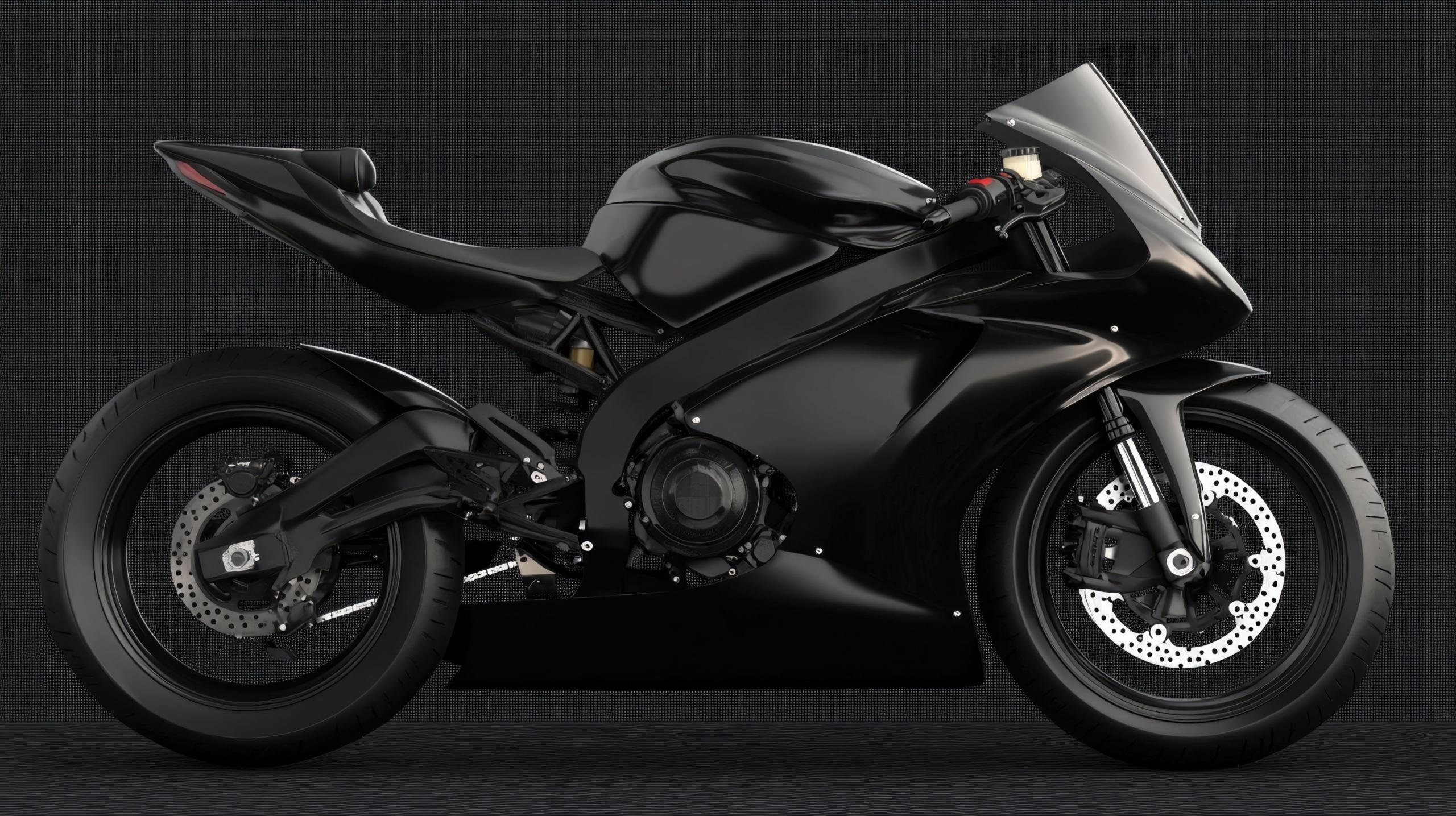 Schwarzes Sportmotorrad in Seitenansicht als Symbol für Kontrolle und bewusste technische Entscheidungen bei der Motorrad Sicherheit