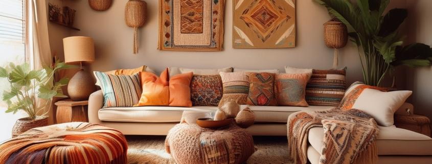 Boho-Wohnbereich mit Texturen | Kaminofen Ersatzteile