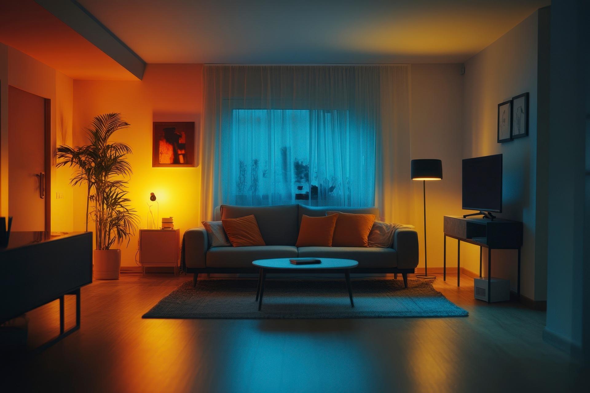 Abendliches Lichtkonzept im Wohnraum | Kaminofen Ersatzteile